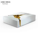 Modern White Black Stainless Steel Coffee Table Designs Metal Short 1100x700x340