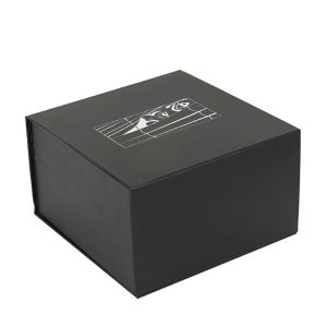 Wholesale Custom Size Matte Black Magnetic Folding Baseball Cap Packaging Box