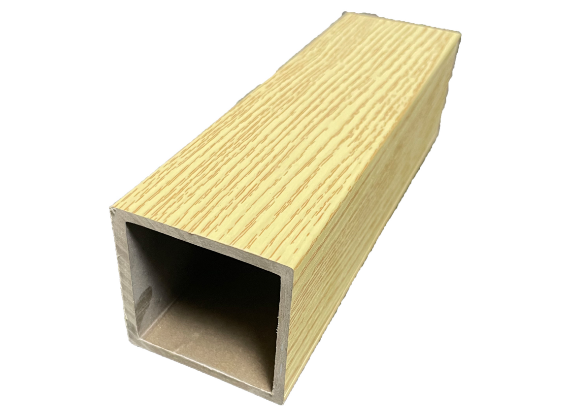 Eco-friendly Indoor Hollow Square Pvc Tubes Column Wood Plastic Timber Wpc Tube