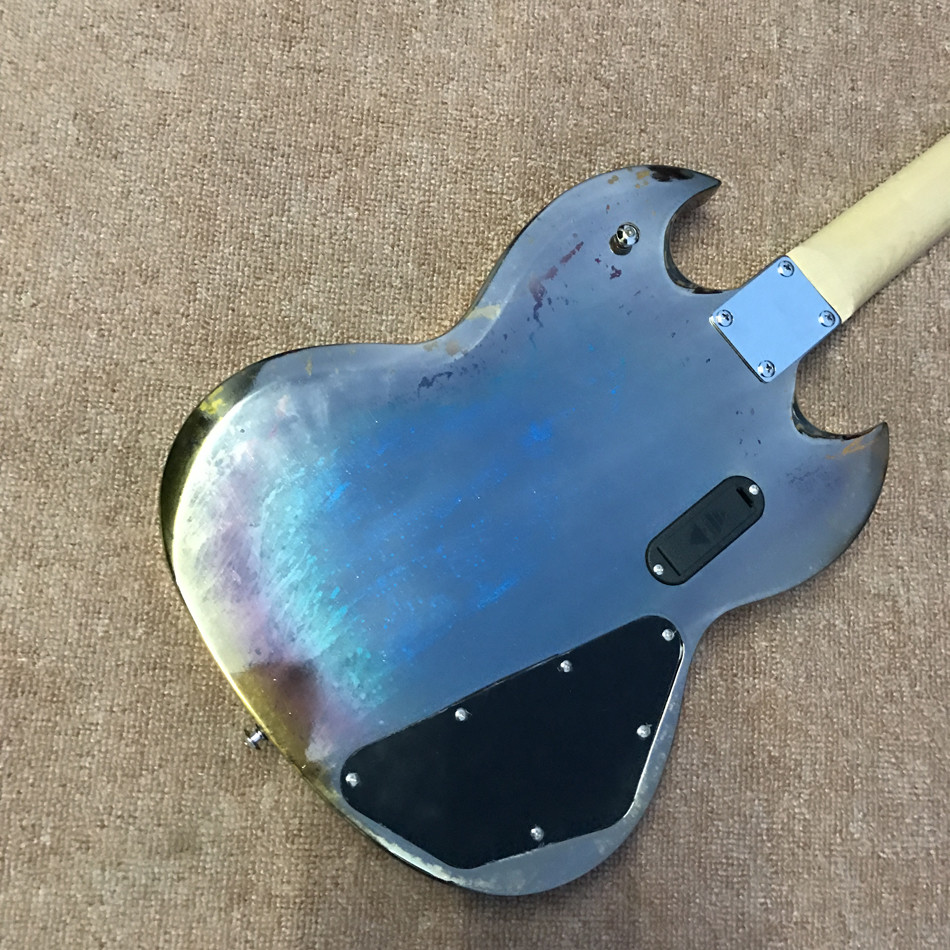 High quality LED light acrylic electric guitar, free shipping
