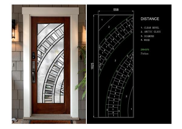 16-30mm Decorative Bathroom Window Glass , Brass Nickel Patina Custom Glass