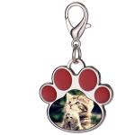 Cat Paw Shape Sublimation Metal Pet Tag DIY Custom Dog Tag Pendant