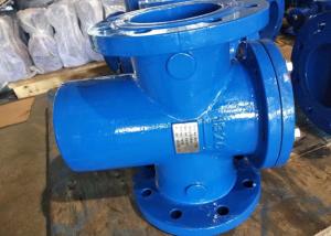 China Small Equipment PN16 DN600 Blue Carbon Steel T Type Filter factory