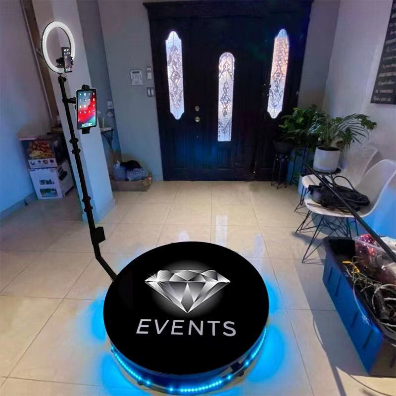 Free Logo Slow Motion Portable 360 Photo Booth Video Spin Camera For Parties