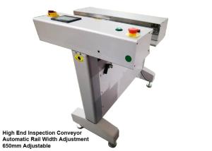 China Stainless Steel PCB Inspection Conveyor 900mm height With Automatic Rail on sale
