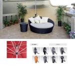Pool Outdoor Lounge Chair With Umbrella Canopy SunShade Cantilever Garden