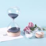 Custom Decorative Sand Timer 60 Minute 30 Minute 50 Minute With Wood Base