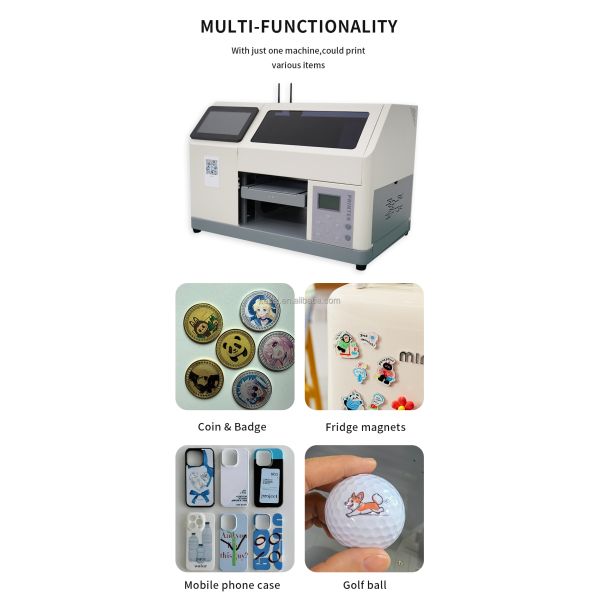 KECAI AI Smart Mini A5 Mobile App Controlled XP600 UV Inkjet Flatbed Printer for Small Format Id Card Phone Covers Badge