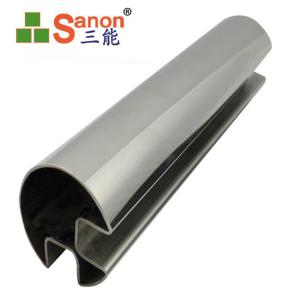 China Anti Corrosion Fixing Welded Slotted Tube SS304 Stainless Steel Groove Pipe factory