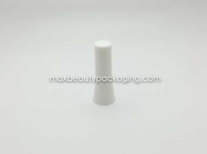 China N1049 glossy matte white injection long nail polish cap nail polish packaging plastic cap uv coating color available factory