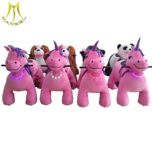 China Hansel outdoor electronic kids coin operated ride on stuffed animal scooter factory