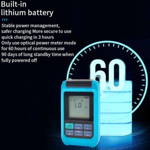 FONGKO Mini Optical Fiber Powermeter 4-Function Optical Power Meter with RJ45