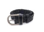 Eco - Friendly Mens Casual Leather Belt Black / Jeans Genuine Leather Braided