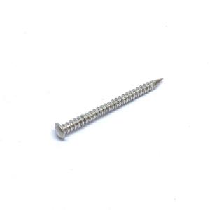 China 1.95 X 35MM SUS304 Oval Head Stainless Steel Ring Nails For Wood Using factory