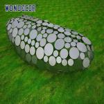 Decoration Circular Panel Ss Sculpture Cobblestone For Splicing Light Show