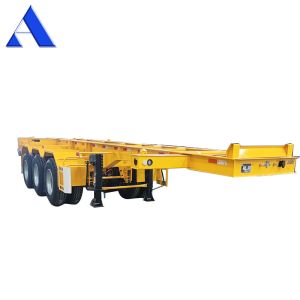 Customized Container Chassis 2 Axle Skeleton Semi Trailer for 20ft Shipping