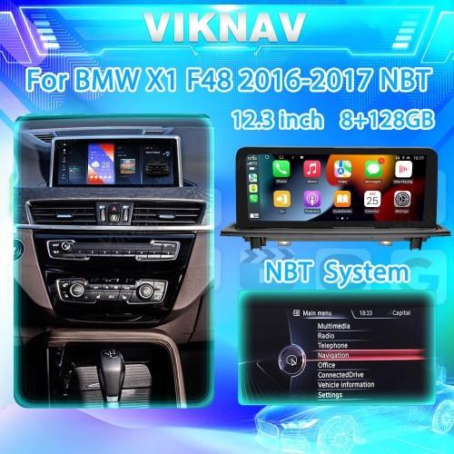 Viknav 12.3 inch Car Radio For BMW X1 F48 2016-17 NBT System Wireless Multimedia