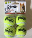 squeaky pet tennis ball training toy ball 3 pack 2.5''