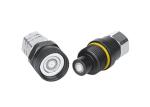 Steel Flat Face Hydraulic Coupling QKEP-SF Series Zinc With Clear Trivalent