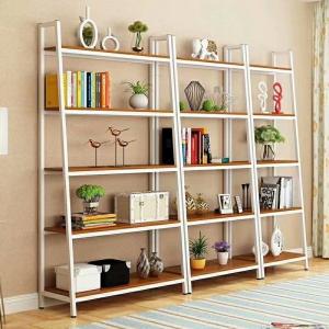 China Industrial Wood And Metal Shelves , Heavy Duty Metal Steel Iron And Wood Bookcase factory