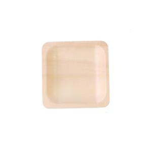 China 100% Natural Recyclable Disposable Wooden Plates 4.5 Inch For Buffet Inflight factory