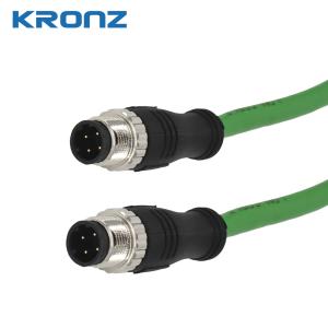 China Industrial M12 Circular Connector Ambient Temperature -25- 85C Straight Cable Outlet factory