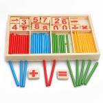 Figure Blocks Counting Wooden Toys Montessori Educational Children Gift