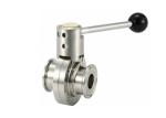 DN15 To DN100 Stainless Steel Sanitary Valves - SMS Butterfly Valve For Food