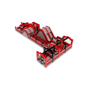 Red - Gray Adventure Playground Structure Modern Concept Design