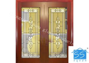 China Custom Glass Panels For Doors , 16-30 Mm Decorative Stained Glass factory