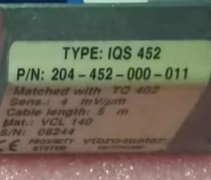 China IQS452 204-452-000-011 Signal Conditioner Part Of VM600 factory