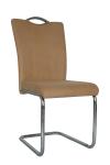 Chrome Plated Pu Handle Leather Parsons Chair