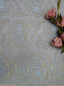 China Floral Metallic Lace Fabric factory