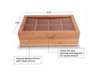 Attractive Design Bamboo Storage Organizer Tea Box Strong Magnetic Closure