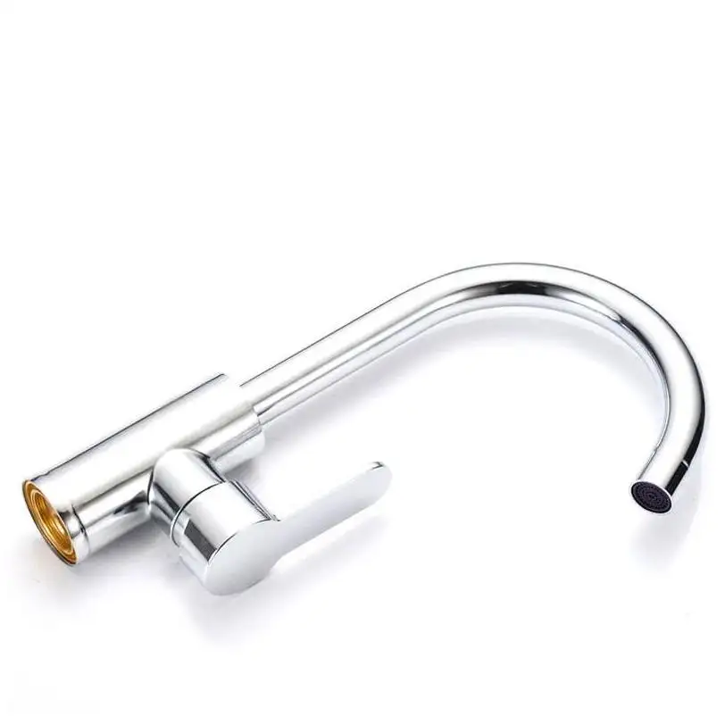 Chromium Single Handle Hot And Cold Basin Faucet With Earthenware Spool