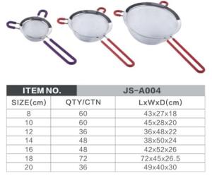 China Kitchen Supply - Premium Quality Stainless Steel Mesh Frying Strainer/Fine Mesh Strainer Set for Restaurant factory