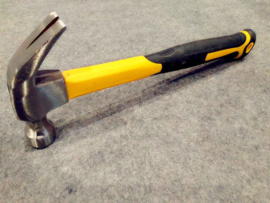 16OZ steel Claw Hammer(XL-0014-1), polishing surface, rubber handle, good price hand tools