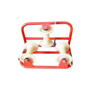 China Self Lubrication 10KN Cable Pulling Rollers With Aluminum Nylon Wheel on sale