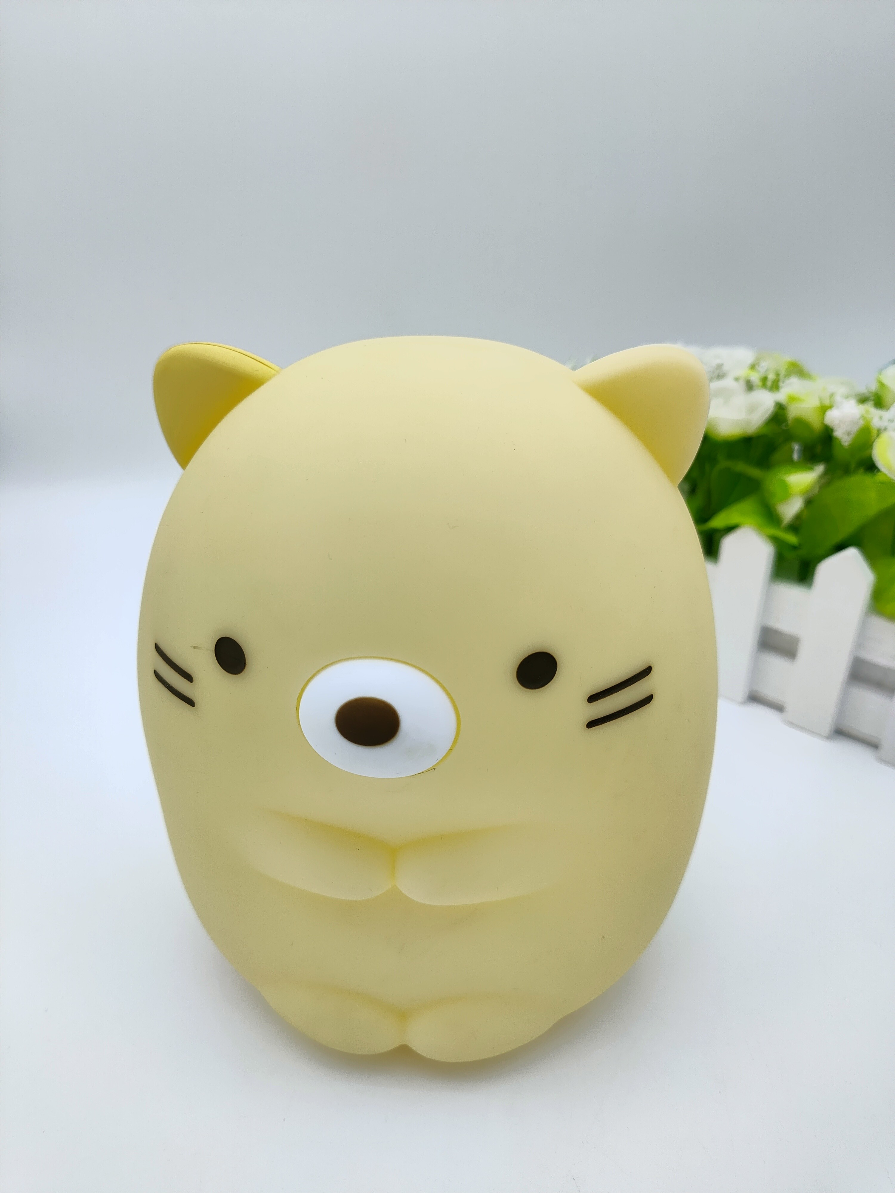 Cartoon Hamster Soft Silicone Toys , Silicone Color Changing Night Light
