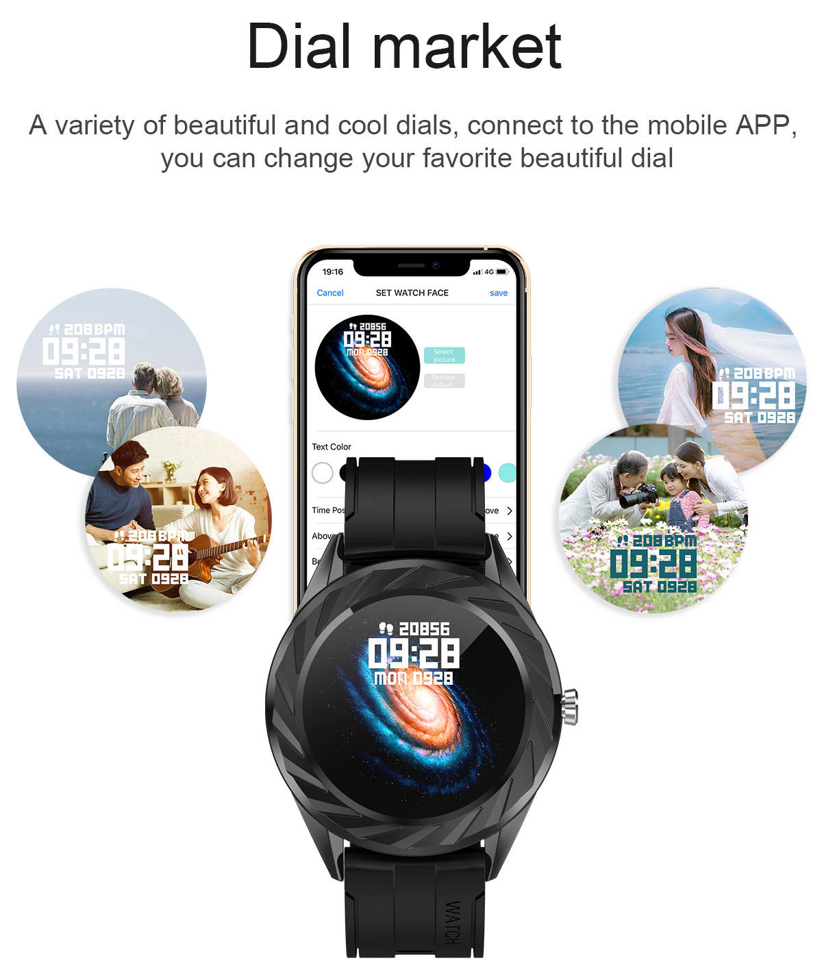 Men Smartwatch Bluetooth Call Heart Rate Monitoring Step Distance Fitness Tracker