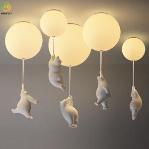 China Nordic Cartoon Bear Creative Balloon Ceiling Light For Children'S Room Study Living Room factory