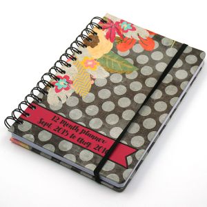 65C Planner Spiral Notebook Printing Services PVC With Elastic Band 240pages