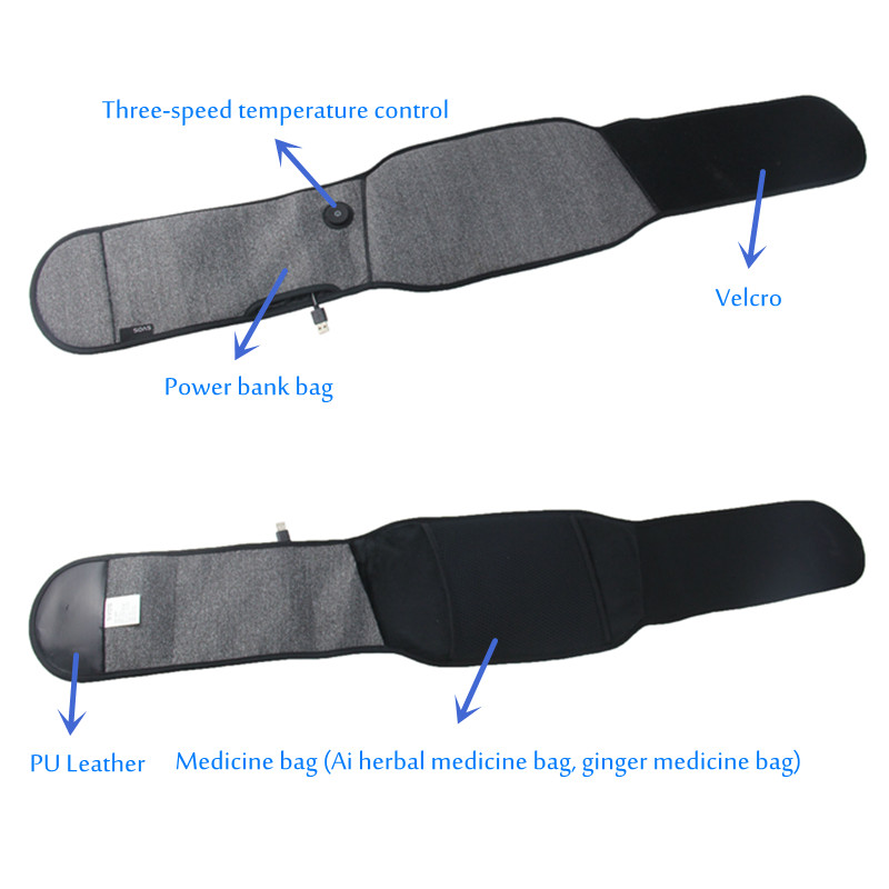 Multiscene Waist Heat Therapy Wrap Belt USB Rechargeable Durable