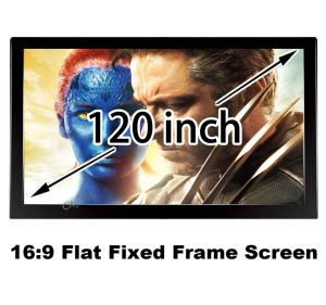 China 16:9 Ratio 120&quot; Matt White Soft Deluxe Fixed Frame Projection Screen Fit For 3D Cinema factory