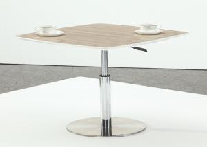 China Eco Friendly Modern Bar Table , Side Coffee Tables On Stainless Steel Base factory