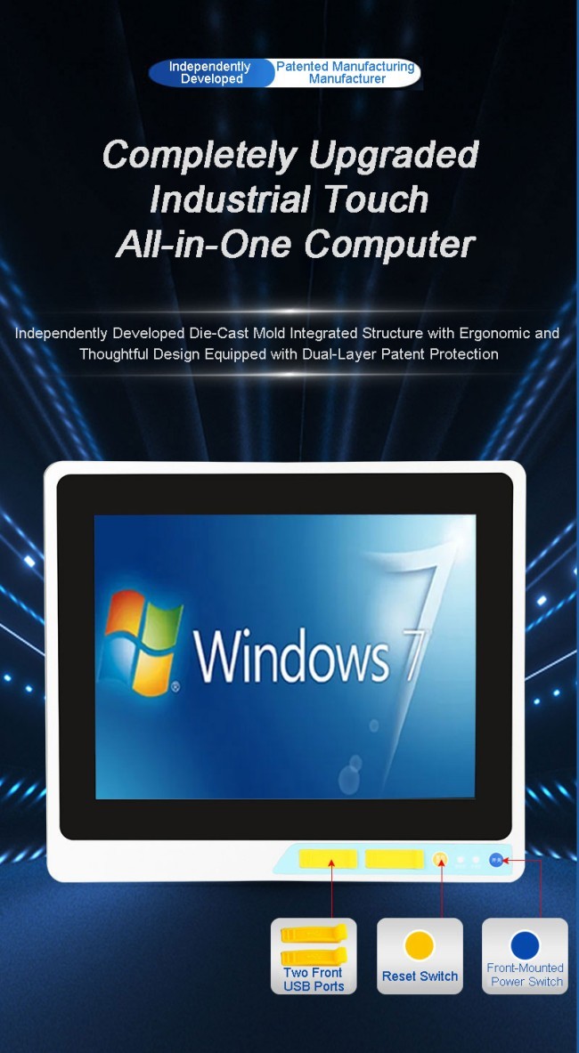 21.5 Inch Touch Screen Monitor Panel PC Embedded Aluminum Alloy Industrial Computers with High Tech