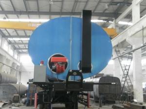 China Blue Durable Hot Asphalt Trailer Oval Shape Bitumen Carrier Tankers factory