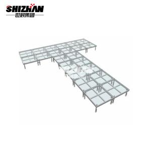 China Portable Outdoor Glass Floor Wedding Dance Stage 1m 2m 4m Length factory