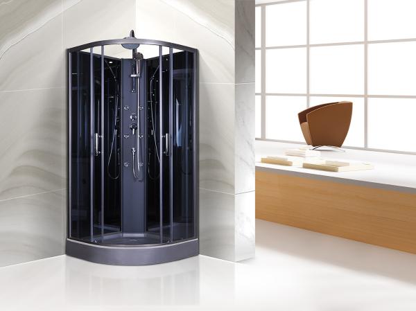Grey Profiles Quadrant Shower Cubicles 900 X 900 X 2250 mm SGS ISO9001