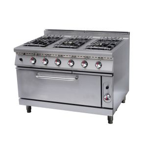 China Security Cooking Lines Free Standing Gas Range With 4 / 6 European Burners on sale